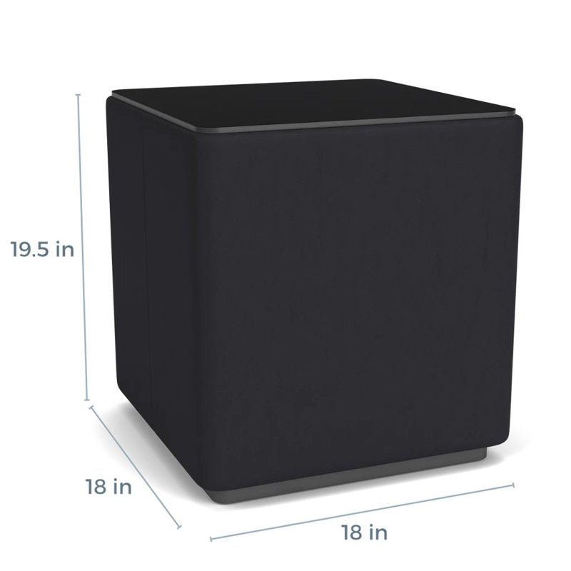 Table de salon avec plateau en stratifié Darsey, 20", Nuit noire, Gris anthracite; noir Patriot Plus