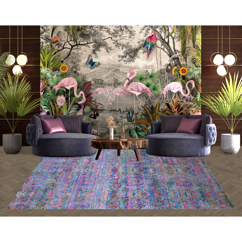 Floral Area Rug, Rectangle 10' x 14'