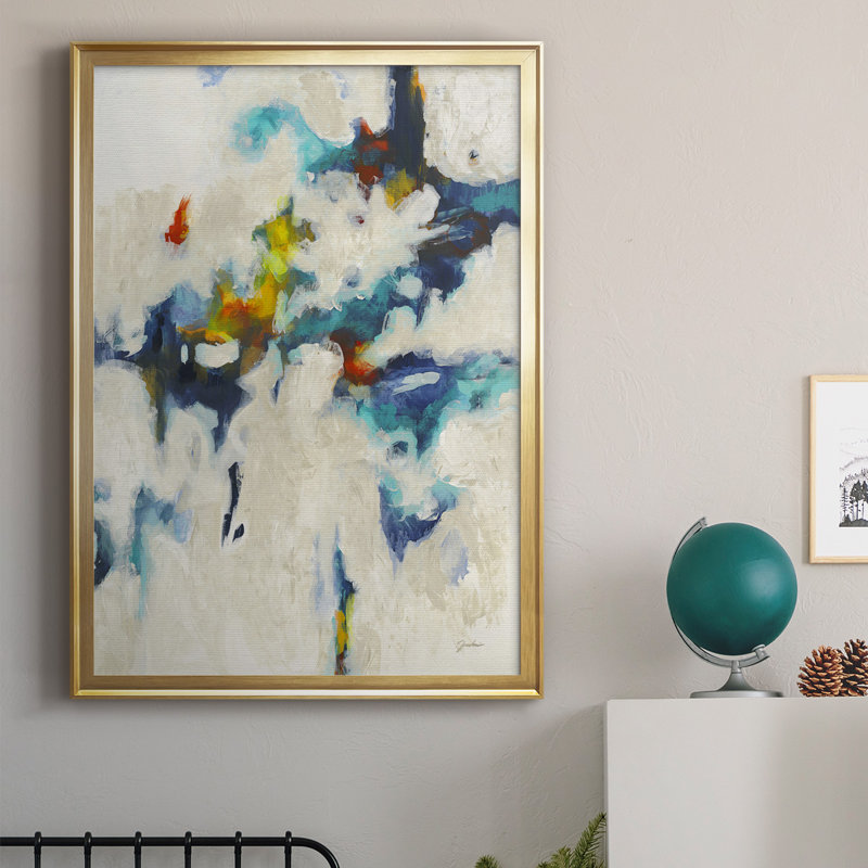 «Find & Seek», reproduction encadrée de qualité supérieure, prête à être accrochée, Or, H 42,5 po x l 30,5 po x P 1 po