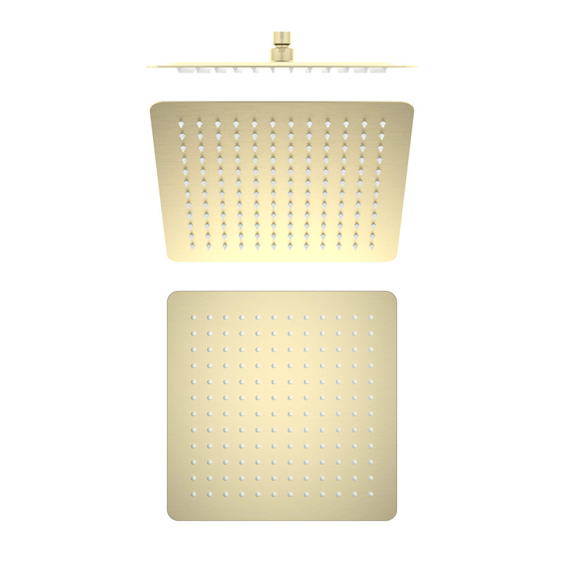 Rain Adjustable Shower Head 1.75 GPM GPM, Brushed Gold
