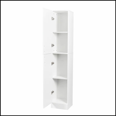 Freestanding Cabinet with Inadjustable Shelves and Two Doors, Perfect for Kitchen and Dining Room Storage by Ebern Designs