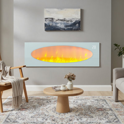 Symple Stuff 107.5cm W White Electric Fireplace with 5120 BTU