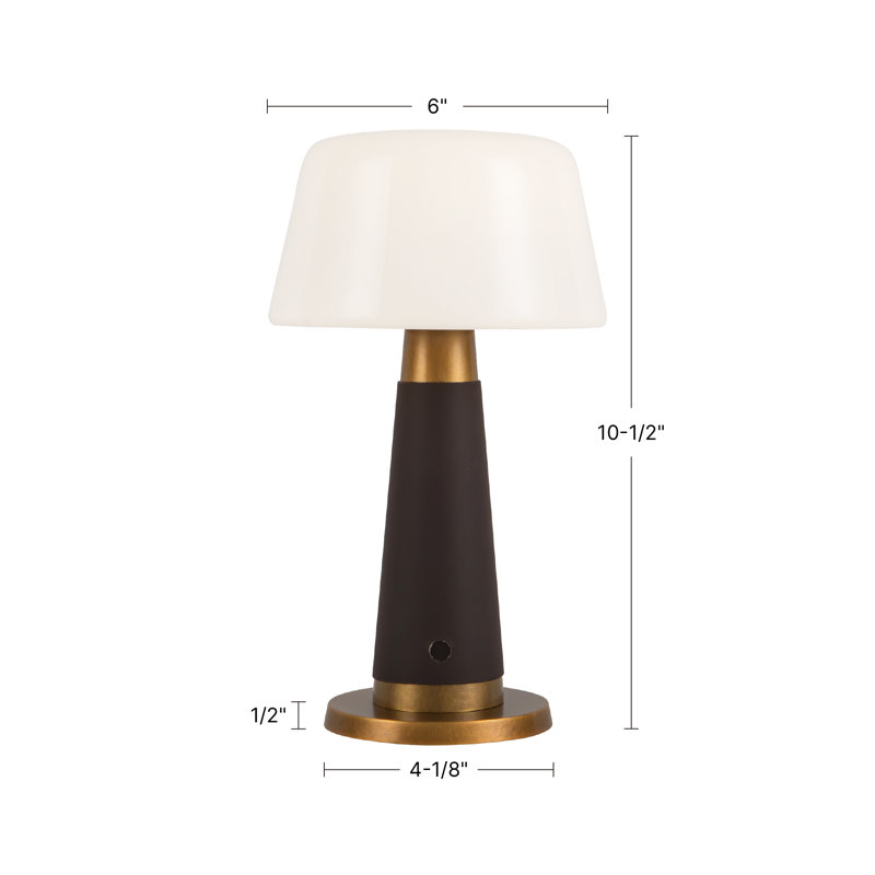 Clemence 11-in Red dimmable LED Table Lamp, Red