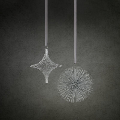Starburst Hanging Set of 2 Ball Ornament
