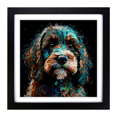 Cockapoo Palette Knife Painting No.1 - Framed Print