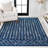Keishara Moroccan Geometric Navy/Cream Rug-1140980366