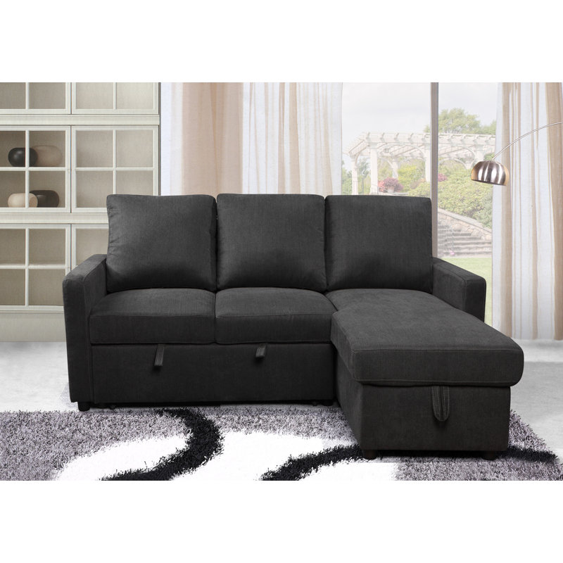 Manha 3 Seater Sofa Bed, Charcoal