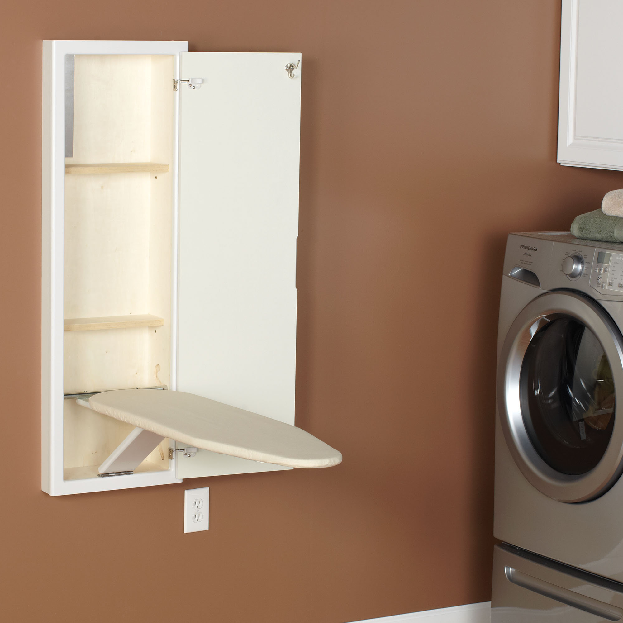 Symple Stuff Abinsa Stowaway In-Wall Built-in Ironing Board & Reviews | Wayfair