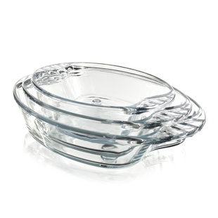 PRIMA Set/3 Oblong Glass Oven Dish
