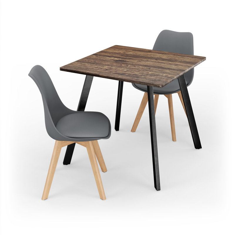 2 - Person Dining Set, Rustic Oak / Ocean
