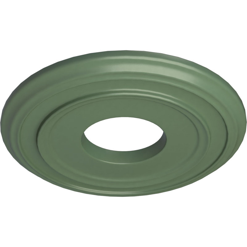 Médaillon de plafond Endurathane Jackson, DE 12 1/4 po x P 4 po x P 1 1/8 po (convient aux auvents jusqu'à 7 3/8 po), fini craquelé de boue Mississippi peint à la main