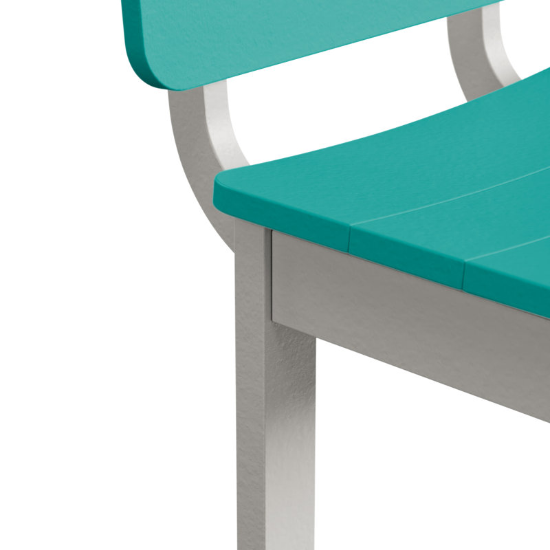 Tabouret Shoreline, Gris anse / bleu verre de mer