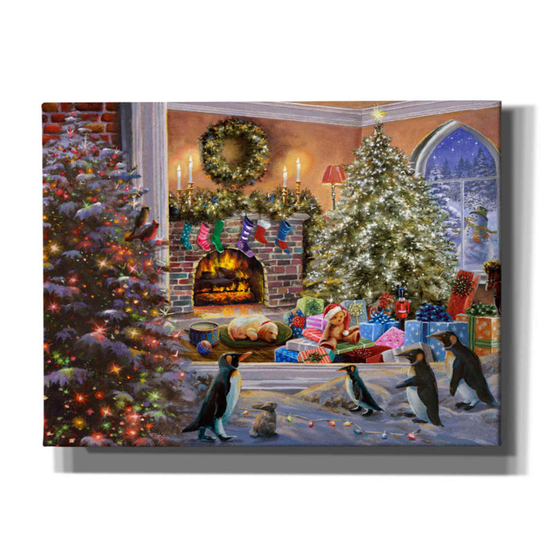«Folia A Magical View to Christmas» par Nicky Boehme - reproduction d'art sur toile tendue, H 12 po x l 16 po x P 0,75 po