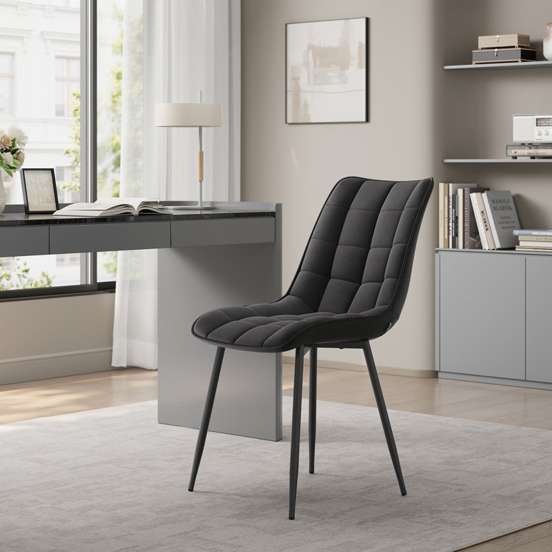 Vassar 46.5cm H Upholstered Side Chair, Anthracite
