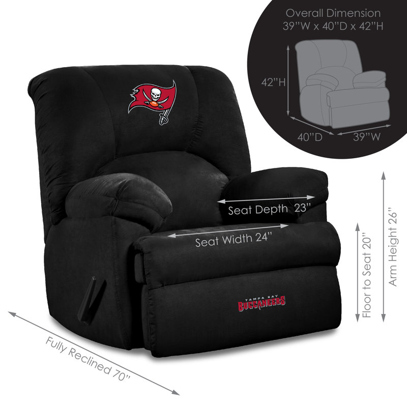 NFL Upholstered Recliner, Tampa Bay Buccaneers