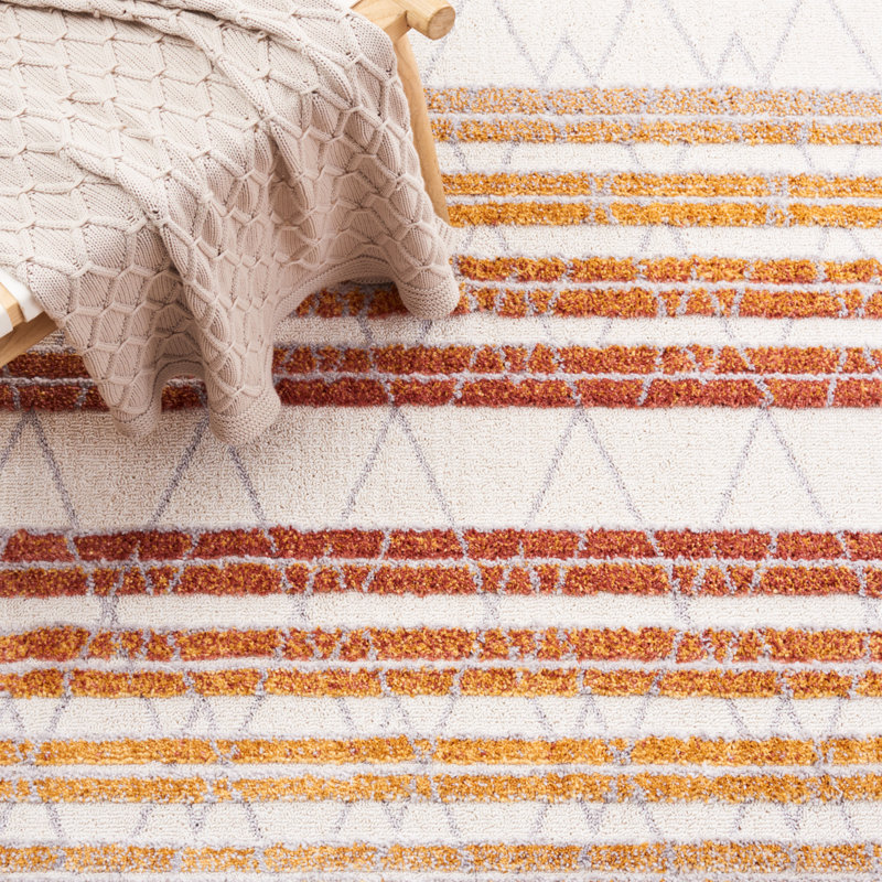 Tapis à rayures Sheron Performance, Carré 6 pi 7 po