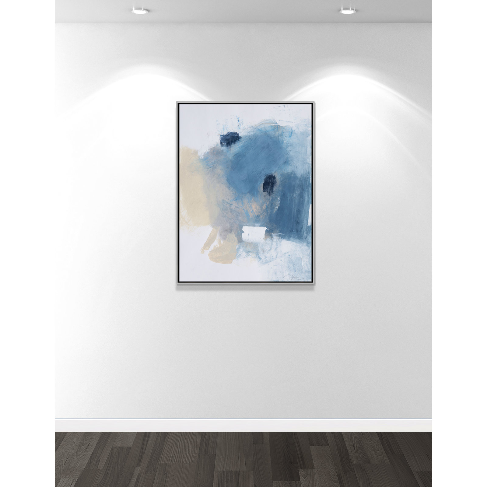 Coastal Carnival Collection "Coastal Carnival I" Print, Silver Floater Framed Canvas, No Mat, 41.5" H x 31.5" W x 2" D