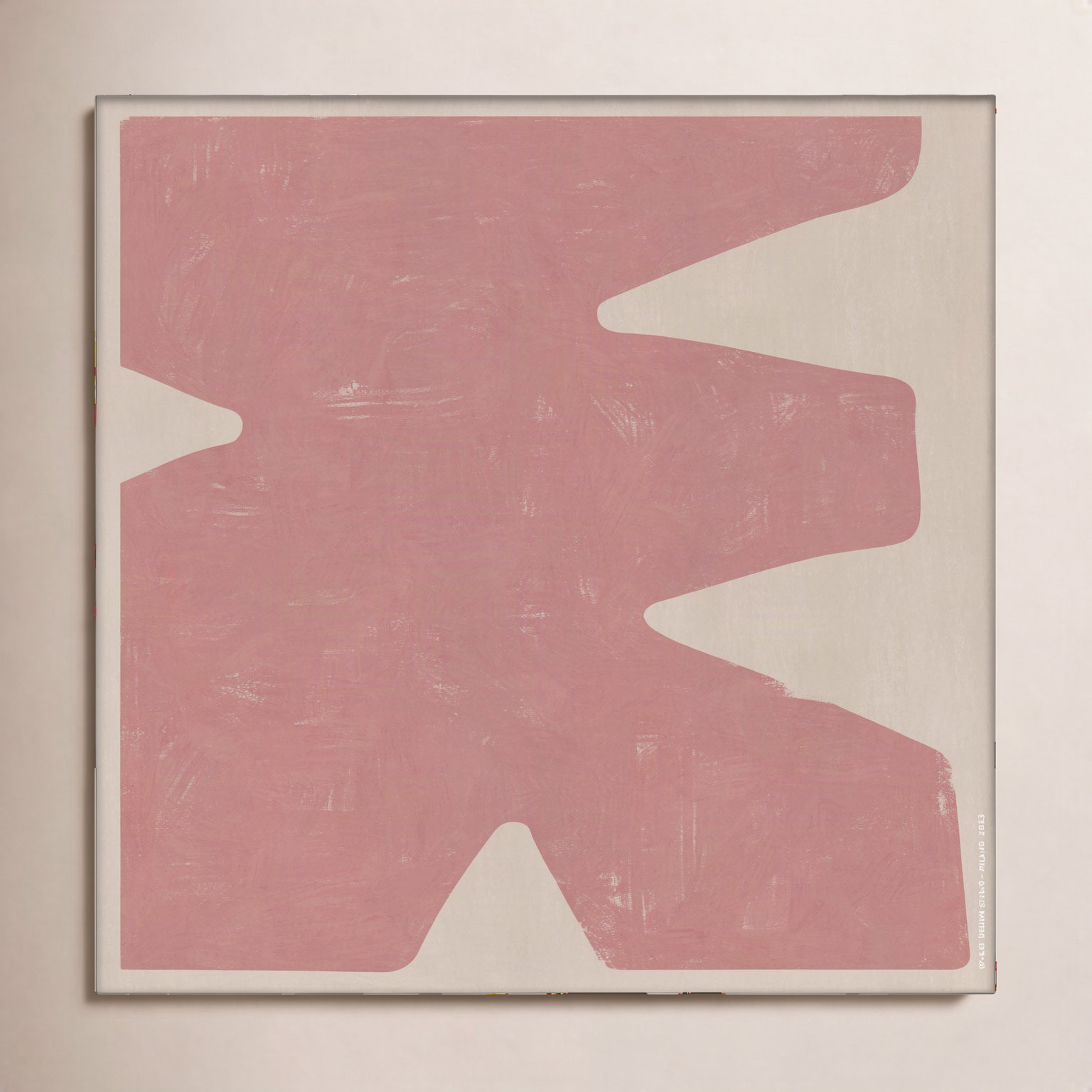 Cassidy "Sculpted Pastel 4" Print, 16" H x 16" W, White Paper Framed