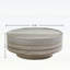 Table basse ronde de 31,5 pouces avec texture de pierre naturelle, idéale pour le salon et les après-midi confortables, durable et élégante