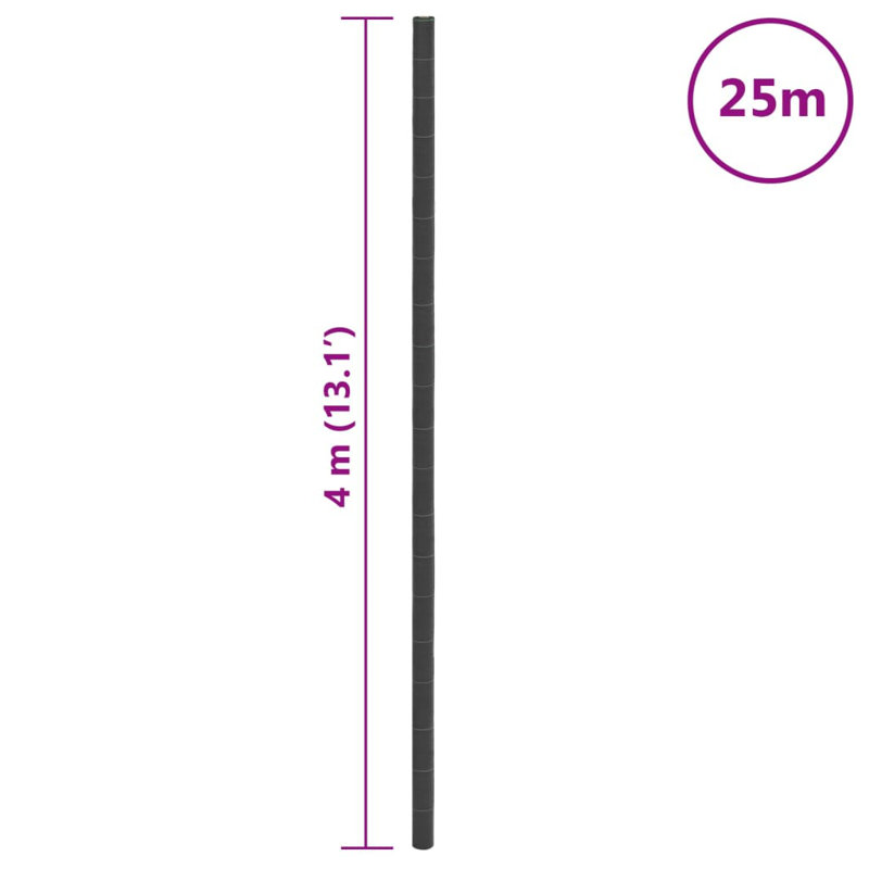 Vidaxl Weed Membrane Black 4X25 M PP