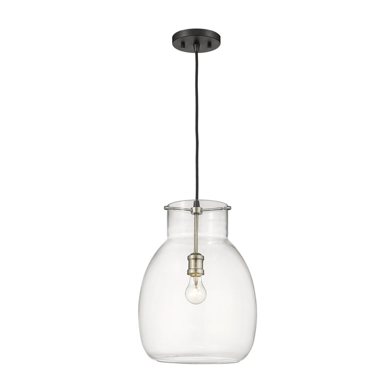 ArAgon 1 - Light Single Pendant, Brushed Nickel, 16.5" H x 12" W x 12" D