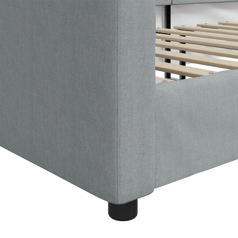 Angla Upholstered Daybed, Light Gray