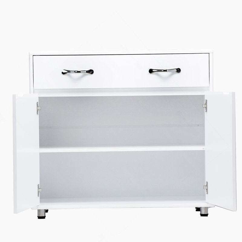 Two Door Side Table-White