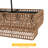 6-Light 33.46" Boho Rattan Kitchen Island Chandelier For Dining Room, Farmhouse Rectangle Chandelier Light Fixture For Bar Dining Room Living Room