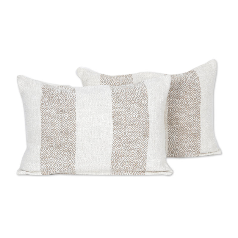Housse de coussin d'intérieur, Ombre / blanc