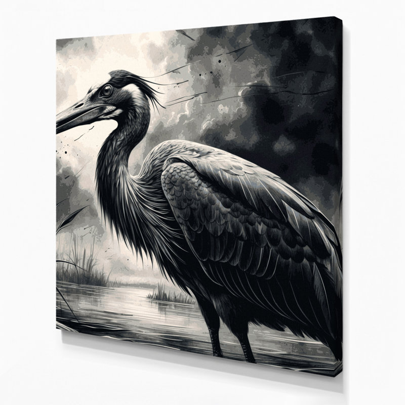 Art mural sur toile noir, H 16 po x l 16 po