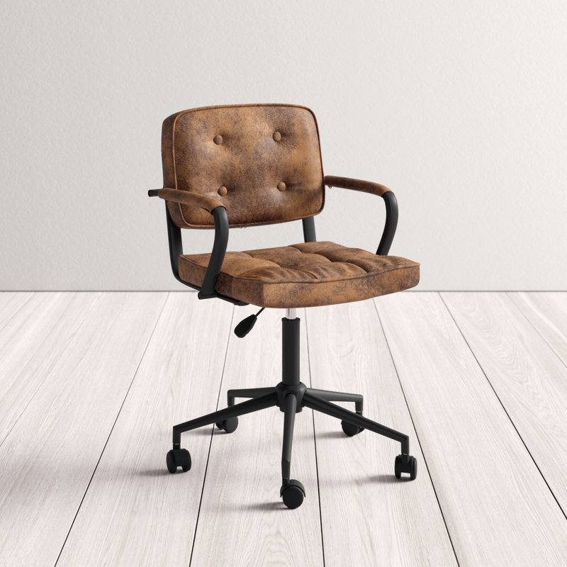Caroli Suede Office Chair, Brown