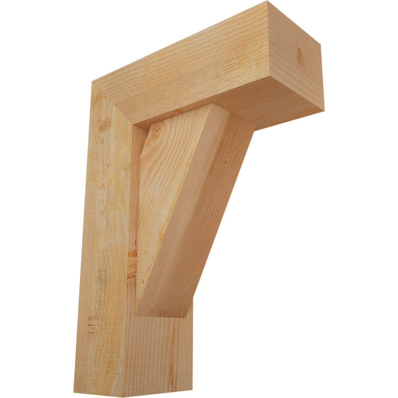 Support de bloc traditionnel avec entretoise décalée, 28 x 20, Sapin Douglas de l 8 po (scié brut)