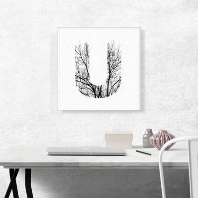 " Tree Branches Alphabet Letter U "