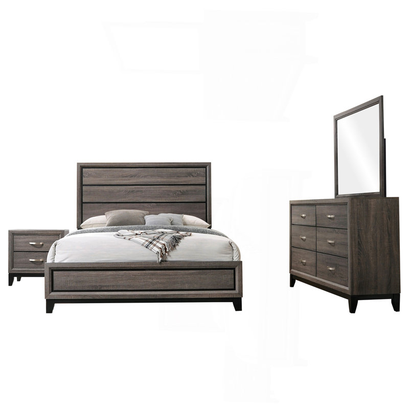 Ensemble de chambre avec grand lit 4 pièces Carina