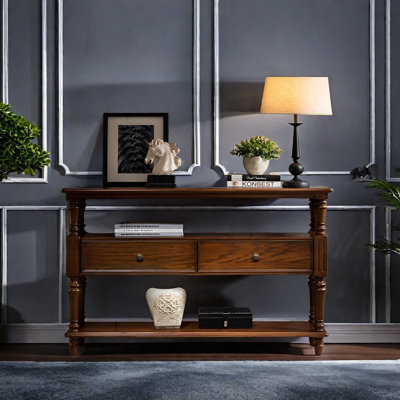 Console multifonctionnelle en bois massif