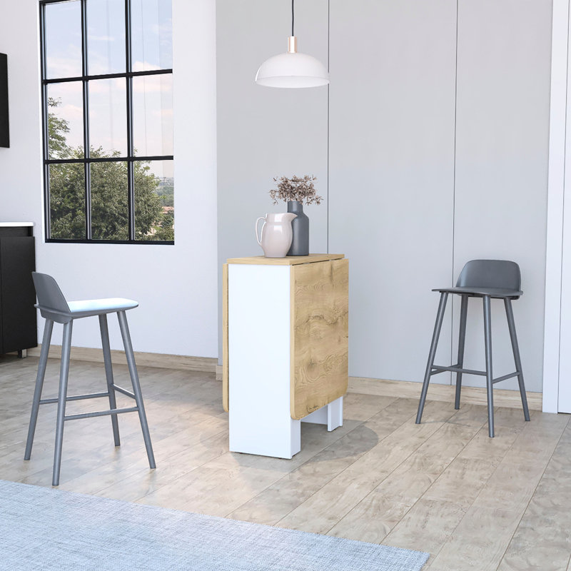 Table blanche et pliée - 3 styles variés, peu encombrant pour les espaces, support de 22 lb, formes de bureau pliables pour les pieds, maison efficace, charge maximale, durabilité des pieds