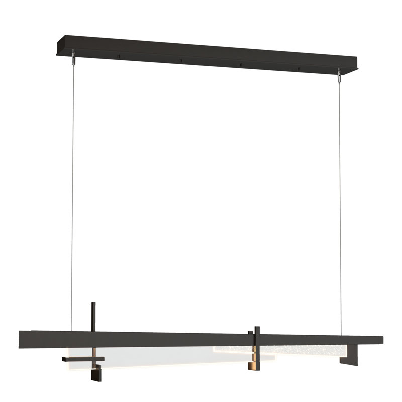 Tenon 1 - Light Kitchen Island Rectangle LED Pendant, Oil Rubbed Bronze