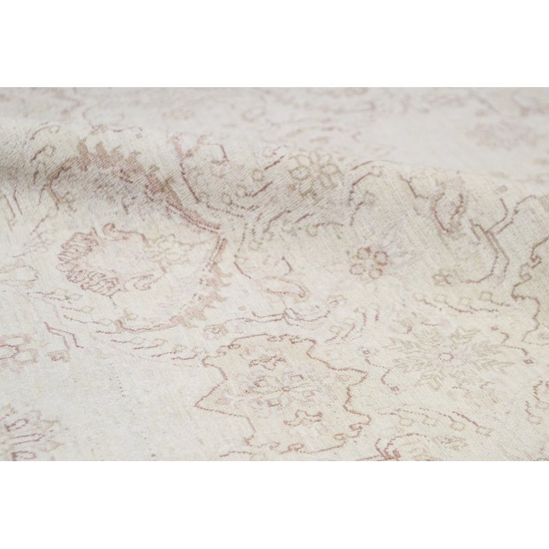 Wool Oriental Area Rug in Beige