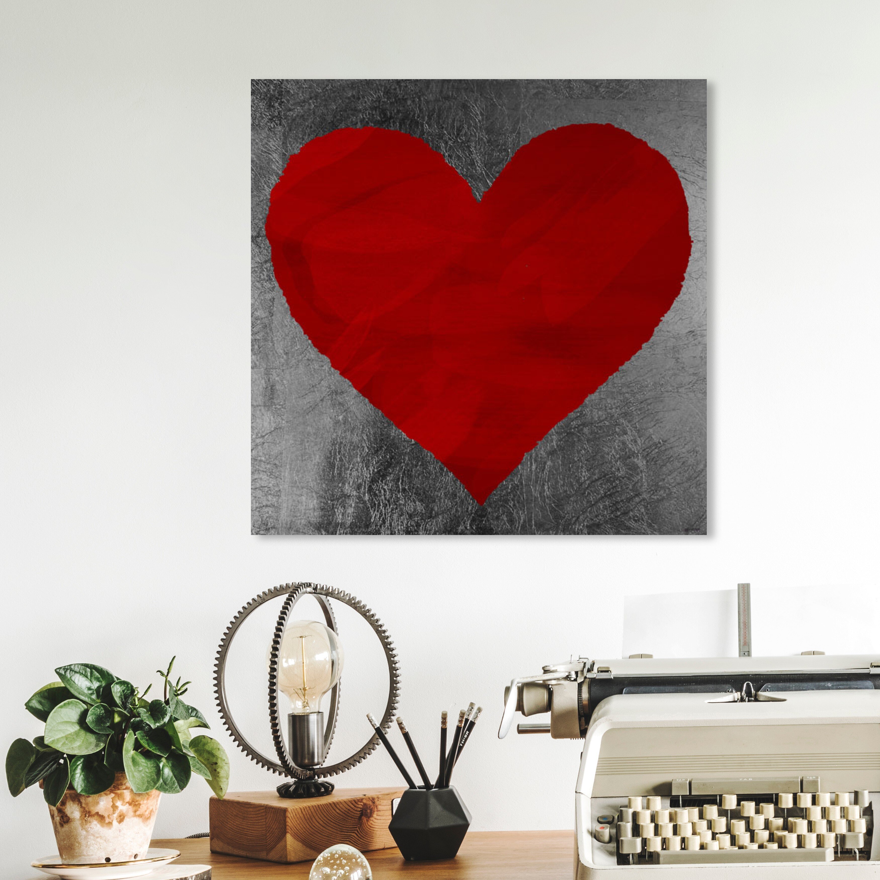 Forever In Love Hearts On Canvas Print
