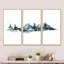 «Minimalistic Winter Mountains And Fir Forest III», peinture sur toile 3 pièces-625088716-625088722