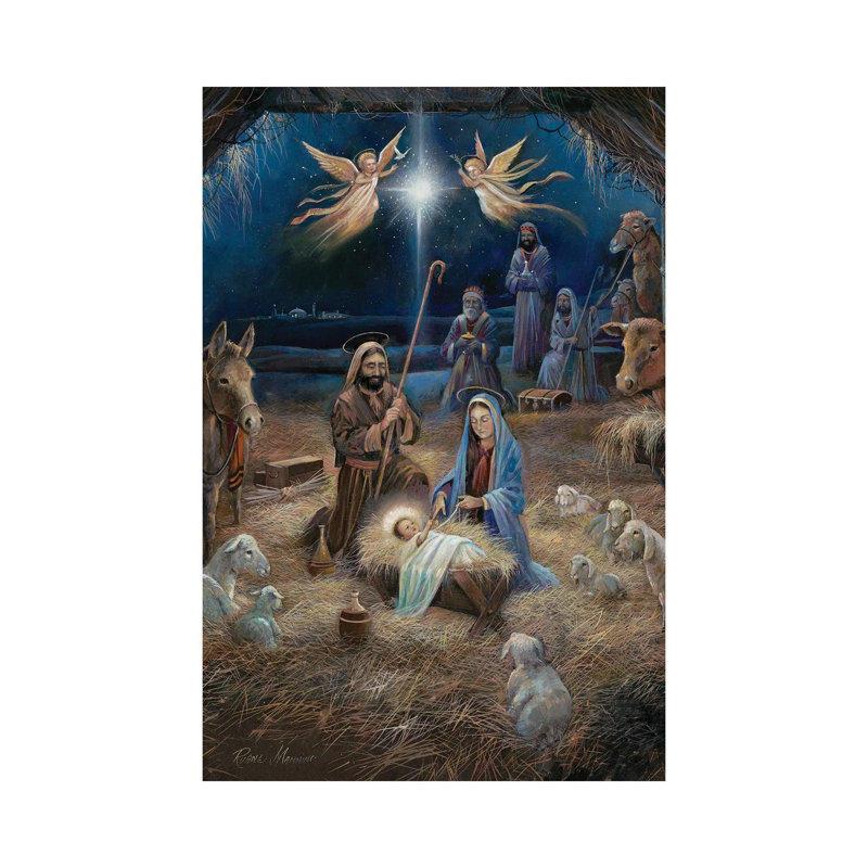 «Silent Night», reproduction d'art sur toile tendue, Toile tendue, Ne s’applique pas, H 60 po x l 40 po