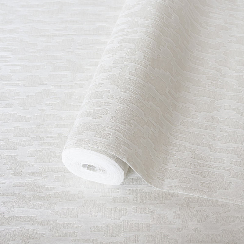 Papier peint abstrait Glam, Blanc