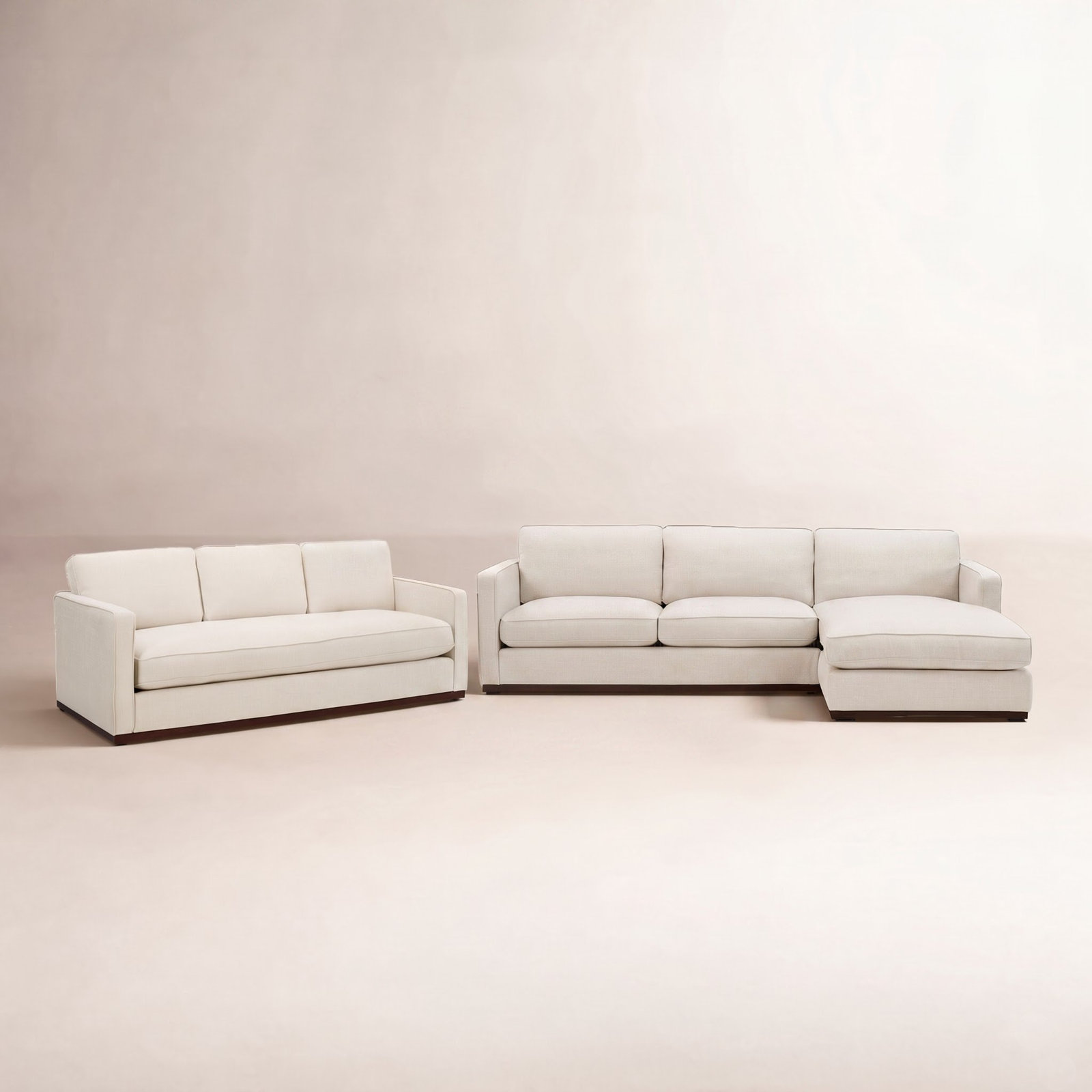 Bobbi 3-Piece Linen Living Room Set, Effie Linen Performance Linen