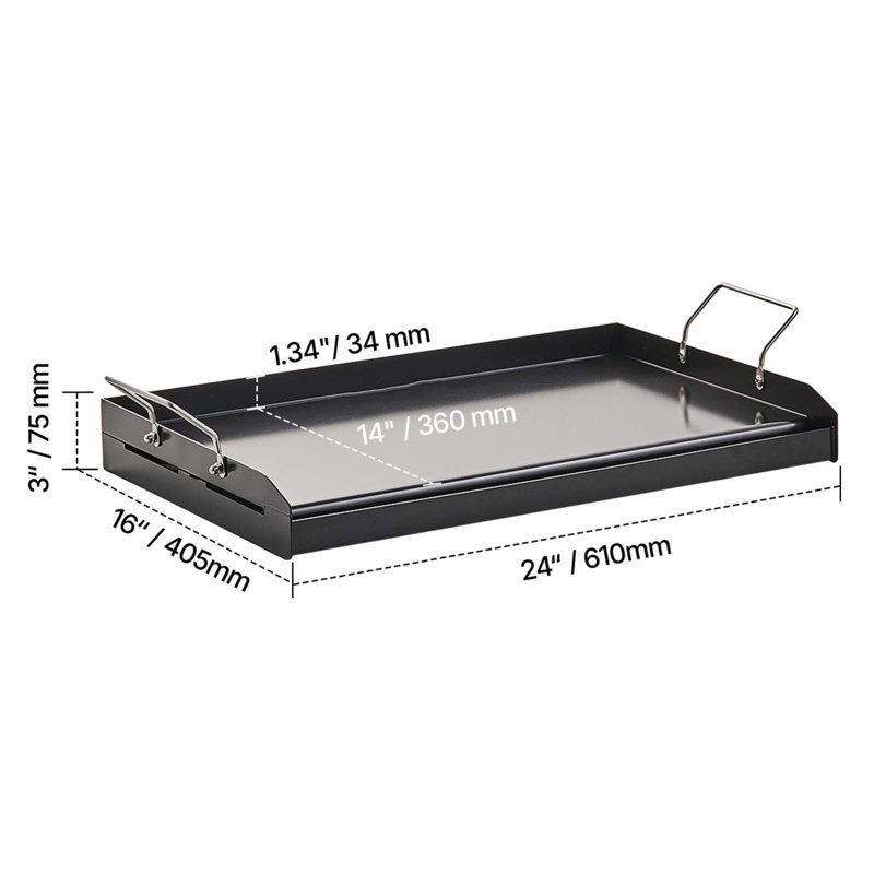 Carbon Steel Grill Pan, 61cm x 35.6cm