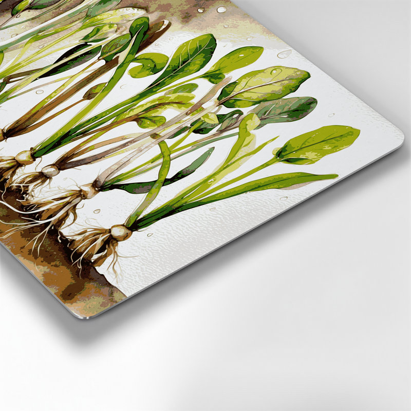 Art mural en métal beige, légumes et radis, H 8 po x l 10 po