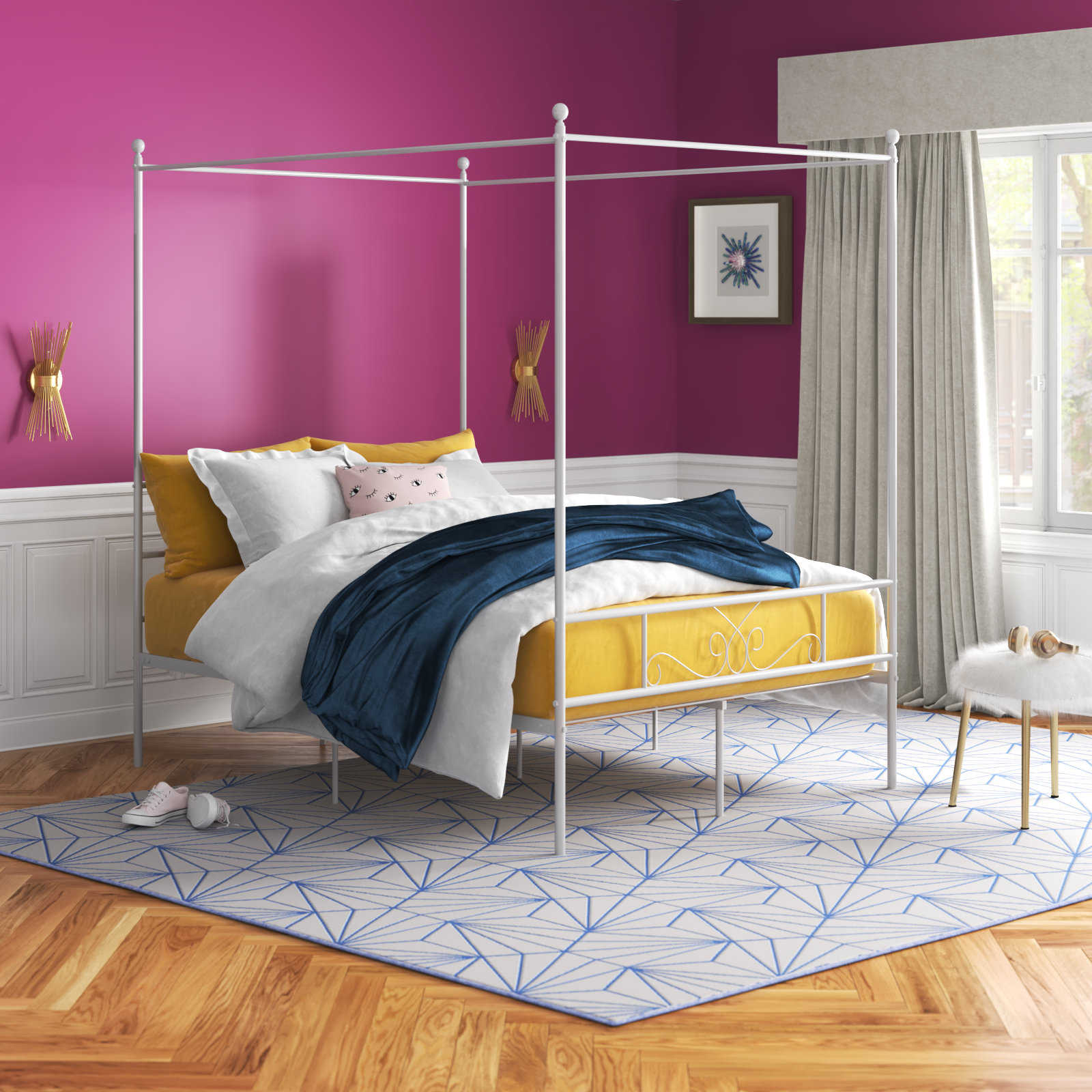 Etta Avenue™ Teen Alaina Canopy Bed Reviews Wayfair