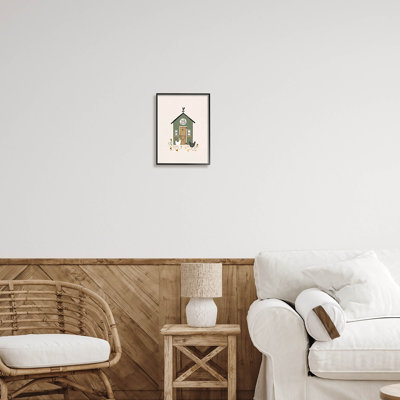 Art de giclée de poulailler vert par Loni Harris