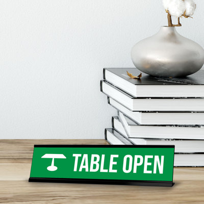Plaque de table ouverte