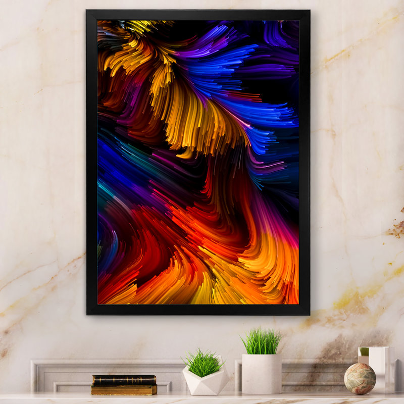 Vie de couleur liquide Vi-on, Cadre noir, 20" H x 12" W x 1" D
