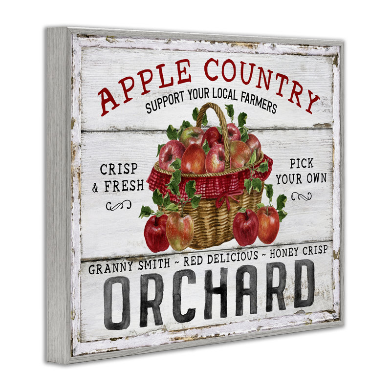 «Rustic Apple Orchard», art mural sur toile par Creatif Belle, Estampe numérique Farmhouse, H 16 po x l 20 po